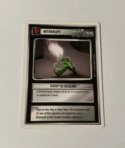 Star Trek CCG Interrupt Disruptor Overload Common Card - Image 1