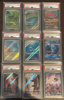 PSA 10 Charizard Venusaur Blastoise SAR AR Complete Set Of 9 Pokemon Card 151 JP - Image 1