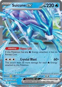 Holo Suicune ex 010/034 Classic Collection Trading Card Game Classic - Image 1