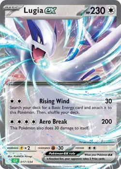 Holo Lugia ex 017/034 Classic Collection Trading Card Game Classic - Image 1