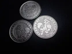 Pokemon Card Meiji Promo Battle Coin Silver x3 Arcanine Growlithe #5689 PLAY - Image 3