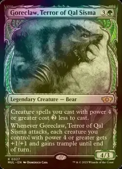 MTG Mint Singles - Goreclaw, Terror of Qal Sisma | MOM| Foil | Showcase 0027 - Image 1