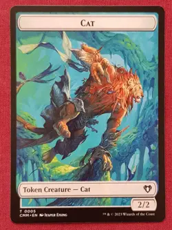 Magic The Gathering COMMANDER MASTERS CMM CAT 005 TREASURE token card MTG - Image 1