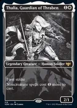 Thalia Guardian of Thraben Foil Eternal Night Showcase MTG Magic Card Mint VOW - Image 1