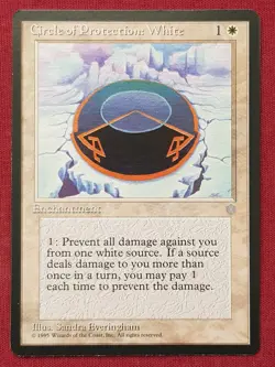 Magic The Gathering ICE AGE CIRCLE OF PROTECTION WHITE white card MTG - Image 1