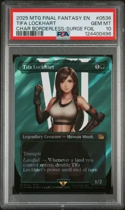 PSA 10 - MTG Final Fantasy Tifa Lockhart Borderless (Surge Foil) #0536 - Image 1