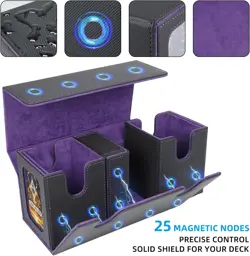 MTG Commander Card Storage Box - Fits 200 Double Sleeved Cards,3-In-1Card Deck C - Image 5