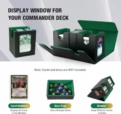 MTG Deck Box, Commander Deck Case Fits 200+ Double-Sleeved Cards, Magnetic Leath - Image 4
