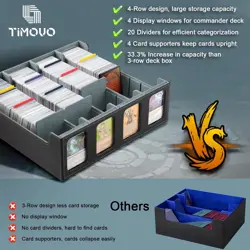 MTG Deck Box for 3000+ Trading Cards, Trading Card Storage Box with 20 Colorful - Image 4
