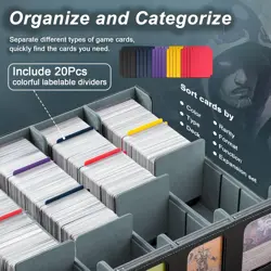 MTG Deck Box for 3000+ Trading Cards, Trading Card Storage Box with 20 Colorful - Image 5