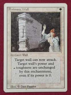 Magic The Gathering REVISED EDITION ANIMATE WALL white card MTG - Image 1