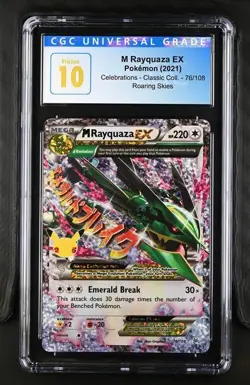 PRISTINE CGC 10 M RAYQUAZA EX 76 CELEBRATIONS CLASSIC COLLECTION POKEMON - Image 1