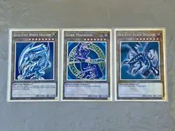 Blue-Eyes White Dragon + Dark Magician + Red-Eyes | MAGO Premium Gold | YuGiOh! - Image 1