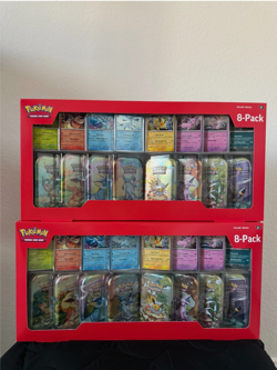 Pokemon Prismatic Evolutions 8 Mini Tins Promo Cards Costco - Lot of 2 - Image 1