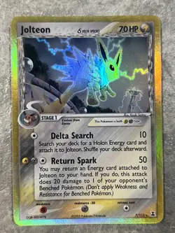 Jolteon 7/113 Pokemon TCG Holo Rare EX Delta Species Card (Moderate Play) MP - Image 1