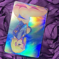 Android #18 Dragon Ball Z Fantasy Girls ACG Doujin Waifu Holo Card Beach - Image 4
