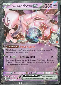 SV: Scarlet & Violet Promo Cards Team Rocket's Mewtwo ex Promo 205 NM - Image 1