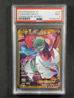 Pokemon Cards PSA 9 Mint Gardevoir Ex Steam Seige Secret Rare Art XY 116/114 - Image 1