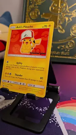 Ash's Pikachu - SM109 - Pokemon Sun & Moon Promo Rare Card LP - Image 2