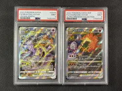 Pokemon Cards x2 PSA 9 Mewtwo Charizard Vstar Crown Zenith ETB Promo #GG44 #262 - Image 1