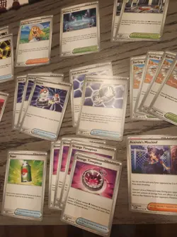 Pokemon TCG Mega Evolution Trainer Support Card Lot Of 47 Plus Lucario Sleeves - Image 5