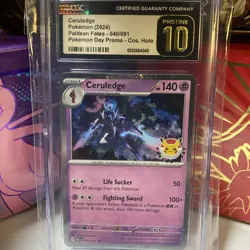 CGC 10 PRISTINE Ceruledge 040/091 Cosmos Holo Pokemon Day Promo 2024 Card - Image 3