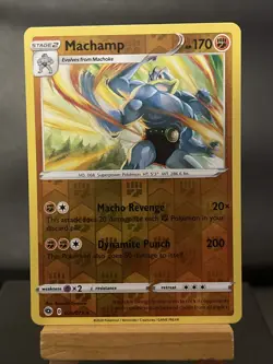 Pokemon Card Machamp 026/073 Champions Path Reverse Holo Rare Near Mint - Image 1