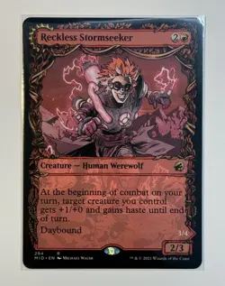 MTG Reckless Stormseeker - Showcase - MID - Near Mint+ Condition - Image 1