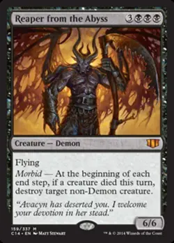 Heavy Play, English MTG Regular Reaper from the Abyss Commander 2014 Magic the G - Image 1