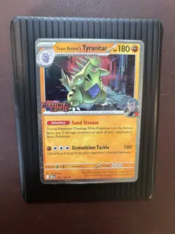 Pokemon TCG - Team Rocket's Tyranitar Stamped Promo 096/182 Destined Rivals NM - Image 1