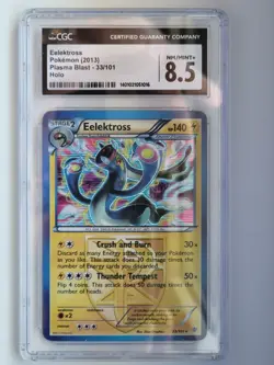 PSA 9 Eelektross Holo #33 2013 Pokemon Black & White Plasma Blast 86137816 - Image 1