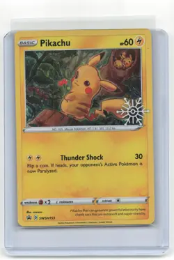 Pokemon Pikachu 2022 Holiday Calendar #SWSH153 Snowflake Stamp - Image 1