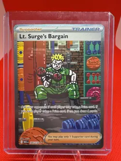 Lt. Surge's Bargain 185/132 SIR Pokemon Mega Evolution TCG NEW MINT - Image 1