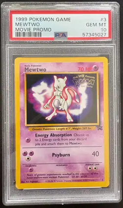 PSA 10 Mewtwo - Movie Promo - WOTC - Gem Mint - 1999 Pokemon - Image 1