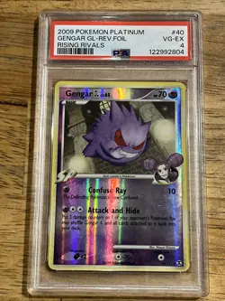 GRADED PSA 4 2009 Pokemon Platinum Gengar GL-Rev.Foil Rising Rivals #40 - Image 1