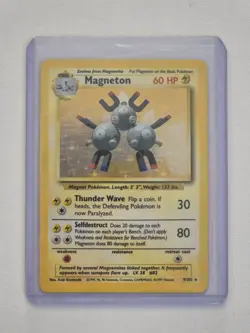 Pokemon TCG Magneton Base Set 9/102 Holo Unlimited Holo Rare - Image 1
