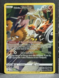 Pokemon Galarian Zapdos TCG SWSH283 Crown Zenith Black Star Promo NM - Image 1