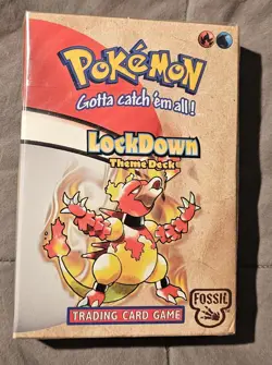 1999 Wizards of the Coast Pokemon Fossil Lockdown Theme Deck Original Sealed Box - Image 1