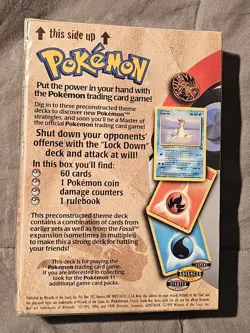 1999 Wizards of the Coast Pokemon Fossil Lockdown Theme Deck Original Sealed Box - Image 2
