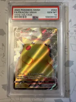 2020 Pokemon SWSH FA/Pikachu VMAX Vivid Voltage #44 - PSA 10 - Image 2