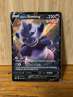 Pokemon TCG Galarian Slowking V Chilling Reign 099/198 Holo Ultra Rare - Image 1
