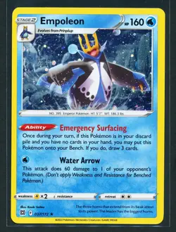 Empoleon 037/172 Cosmos Holo Promo Pokemon 2022 Brilliant Stars NM/M - Image 1