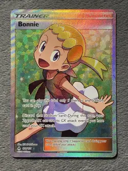 Bonnie 128/131 Rare Holo Full Art Textured Pokemon Card Forbidden Light - Image 1