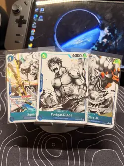 Portgas D. Ace + Squard + Little Oars Alt Art ST22 One Piece Card Game English - Image 1