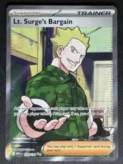 Lt. Surge's Bargain 170/132 Mega Evolution Pokemon Card TCG NM - Image 1