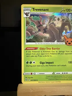 TREVENANT - 17/196 Trick Or Trade 2023 NM - Holo Rare - Pokemon TCG Card - Image 2
