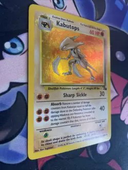* Pokemon TCG Kabutops Holo Rare Card 9/62 Fossil Unlimited 1999 Vintage LP+ - Image 2