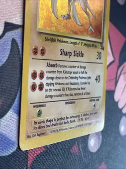 * Pokemon TCG Kabutops Holo Rare Card 9/62 Fossil Unlimited 1999 Vintage LP+ - Image 5