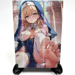 Sexy Nun Anime Waifu Girl Doujin Lewd Goddess Story ACG Holographic Art Card - Image 2