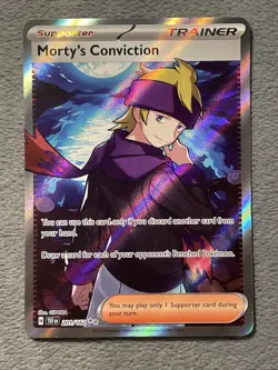 Morty’s Conviction 201/162 Temporal Forces Full Art Double Rare Pokemon Card - Image 1